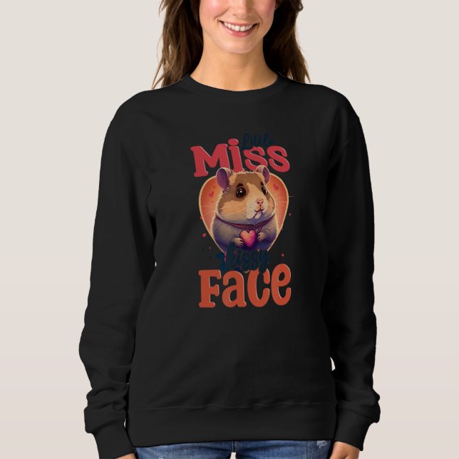 Miss Kiss Face Design Hamster Valentines Day T Shirt (Framsida)