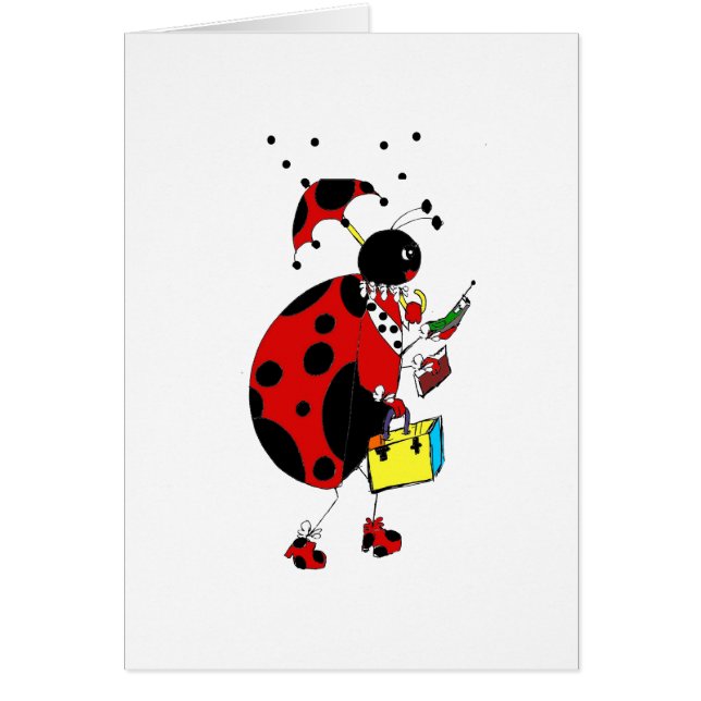 Miss Ladybug Hälsningskort (Framsidan)