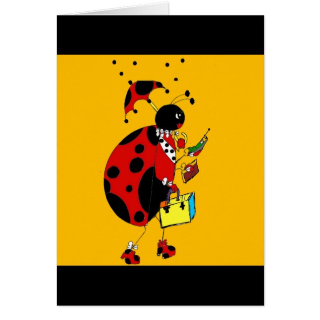 Miss Ladybug Hälsningskort (Framsidan)