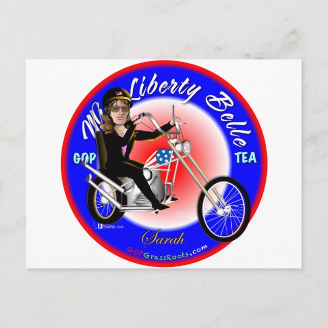 Miss Liberty Belle Vykort (Framsida)