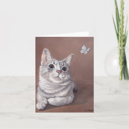 Miss Maggie Kattunge Art Note Card Kort