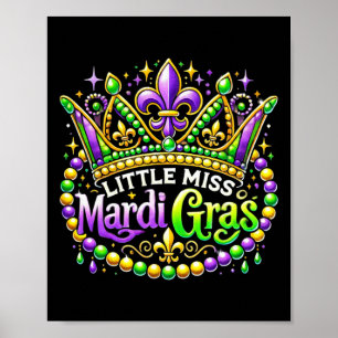 Miss Mardi Gras 2025 New Orleans Women Kids Poster