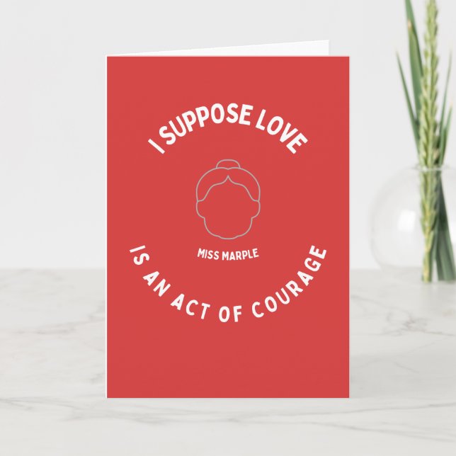 Miss Marple Kärlek Quote Card-årsdag Valentine Kort (Framsida)