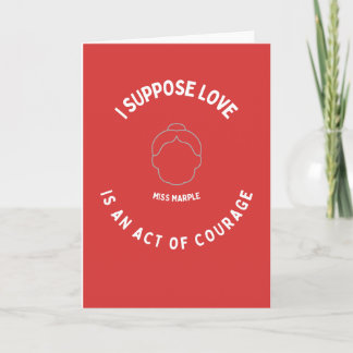 Miss Marple Kärlek Quote Card-årsdag Valentine Kort