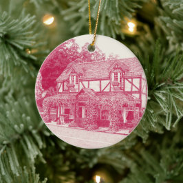 Miss Marppes Tea Room (hallon) - Julgransprydnad Keramik