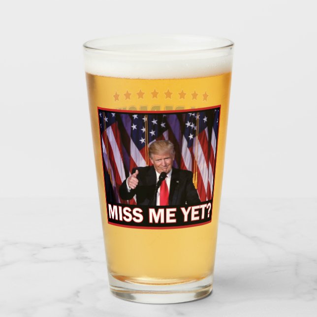 Miss Me ännu Trump 2024 Glaskopp (Framsida fylld)