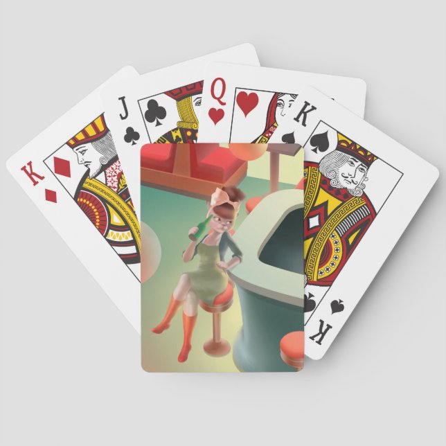 Miss Meow - sena natten i Pub-serien Casinokort (Baksidan)