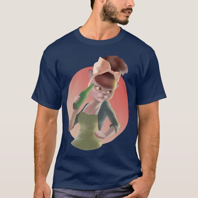 Miss Meow - sena natten i Pub-serien T Shirt (Framsida)