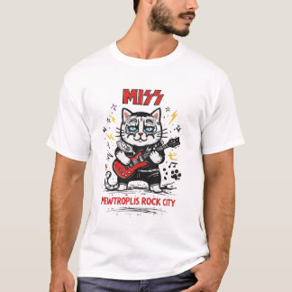 MISS – Mewtropolis Rock City Cat Parody T Shirt
