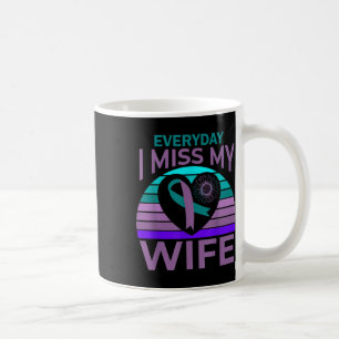 Miss Min fru Heart Solros Suicide Awareness Hus Kaffemugg