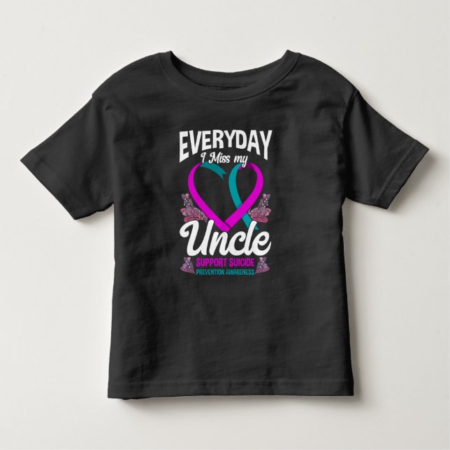 Miss Min morbror Family Suicio Prevention Awarenes T Shirt (Framsida)