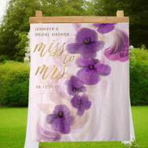 Miss Mrs Elegant Lila Orchid Möhippa Bakdroppe