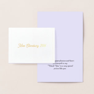 Miss Mrs USA Amerika - tackkort Folierat Kort