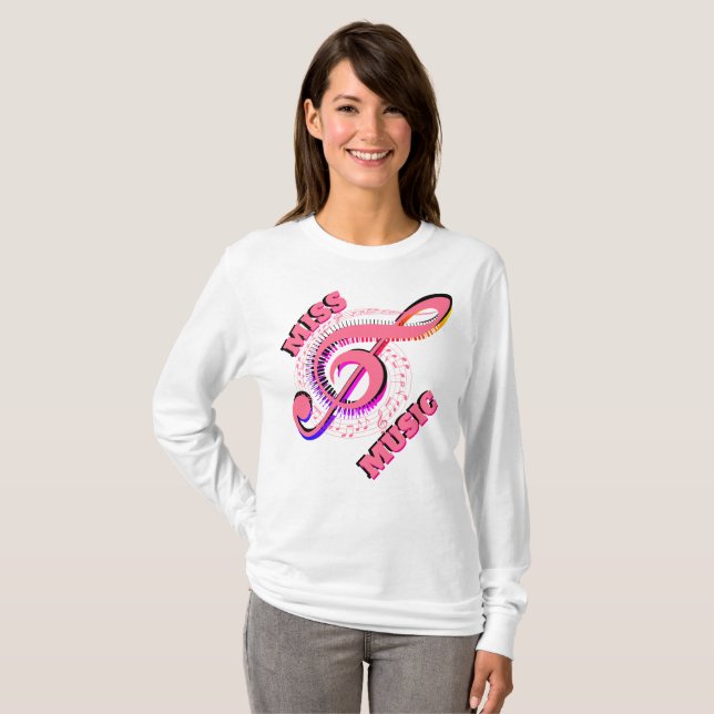 Miss Music T Shirt (Hel framsida)