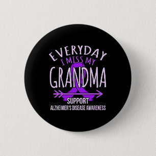 Miss My Grandma Alzheimers sjukdom Awareness Ribb Knapp