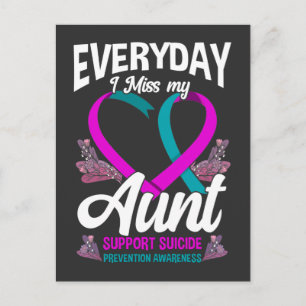 Miss My Moster Family Suicide Prevention Awareness Vykort
