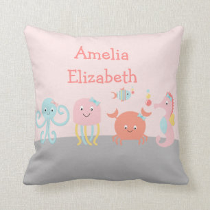 Miss Ocean Girly Sea Life Keepsaké Pillow Kudde
