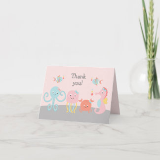 Miss Ocean Girly Sea Life Rosa Tack Kort