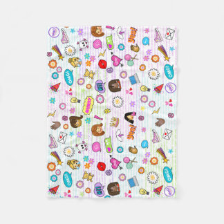 Miss Ojis Fleece filt i White