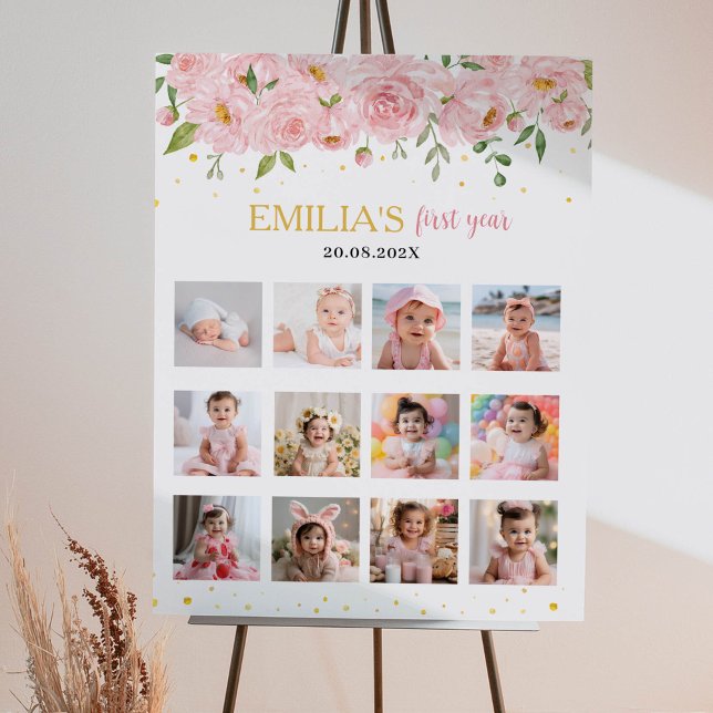 Miss Onederful Birthday 12 Photo Milestone Poster (Skapare uppladdad)