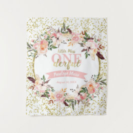 Miss ONEderful Birthday BackDrop, Banner, Boho