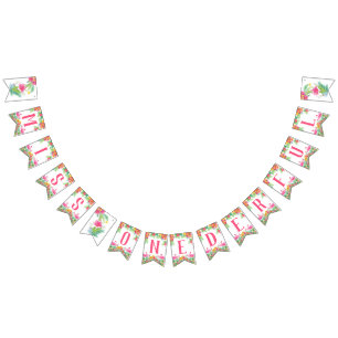 Miss ONEderful First Birthday Banner Vimplar