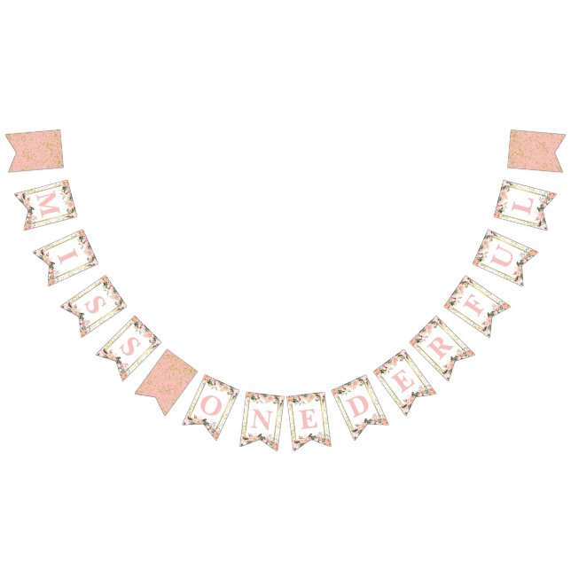 Miss ONEderful First Birthday Banner Vimplar (Alla)