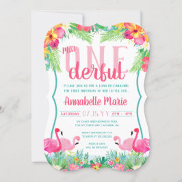Miss ONEderful First Birthday Luau Inbjudningar