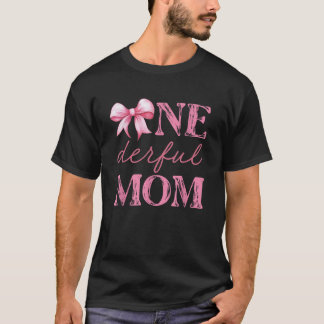 Miss Onederful Mamma Coquette First Birthday Rosa  T Shirt