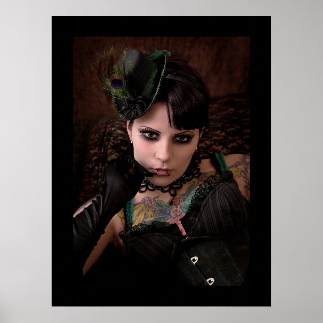 Miss Peacock - Skriv ut (Plain Gräns) Poster (Framsidan)