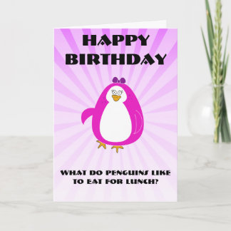 Miss Penguin Hälsning Card Kort