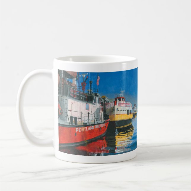 Miss Portland Fireboat och Casco Bay Ferries Kaffemugg (Vänster)