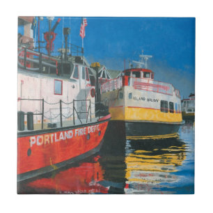 Miss Portland Fireboat och Casco Bay Ferries Kakelplatta