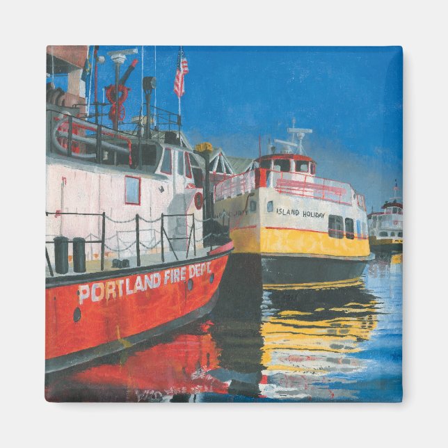 Miss Portland Fireboat och Casco Bay Ferries Magnet (Framsidan)