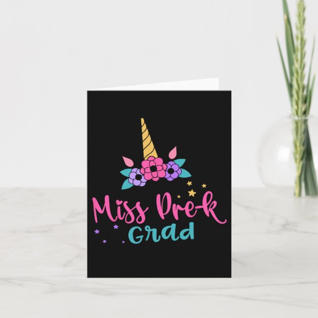 Miss Pre-k Grad Preschool Studenten Girls Kids Kort (Framsida)