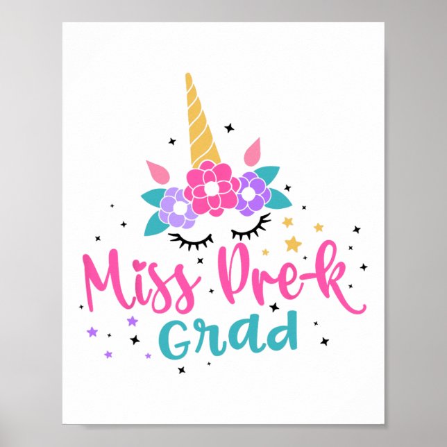 Miss Pre-k Grad Preschool Studenten Girls Kids Poster (Framsidan)