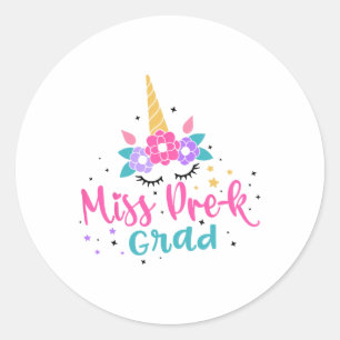 Miss Pre-k Grad Preschool Studenten Girls Kids Runt Klistermärke