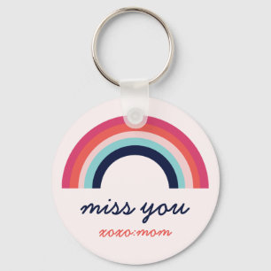 Miss Rainbow i Blå och Rosa Personlig Nyckelring