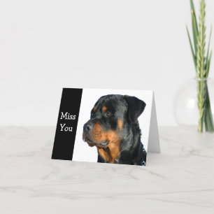 Miss Rottweiler Hund Greeting Card - Verse Kort