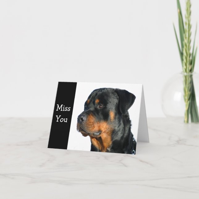 Miss Rottweiler Hund Greeting Card - Verse Kort (Framsida)