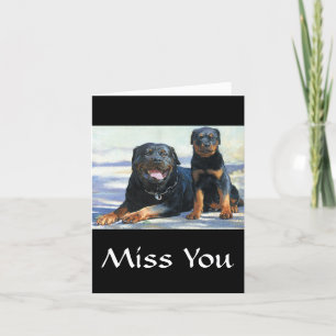 Miss Rottweiler-Hund-kort för Mamma och valpar Kort