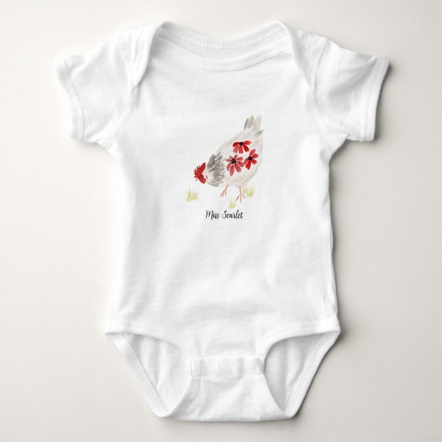 Miss Scarlet Söt Kyckling  T Shirt (Framsida)