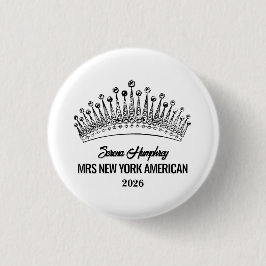 Miss Skönhetstävling Knapp Vinnare Krona Pin