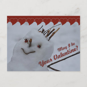 Miss Snögubbe CC0378 Valentine Postcard Helg Vykort