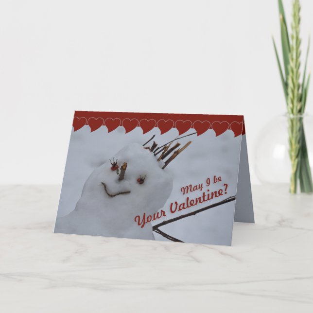 Miss Snögubbe CC0382 Valentine Greeting Card Helgkort (Framsida)