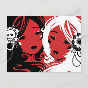 Miss Sugar & Miss Cyanide Postcard Vykort