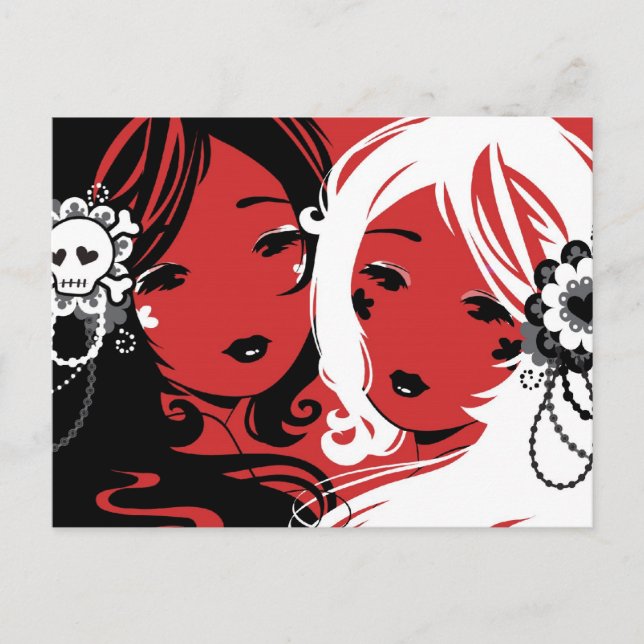 Miss Sugar & Miss Cyanide Postcard Vykort (Framsida)