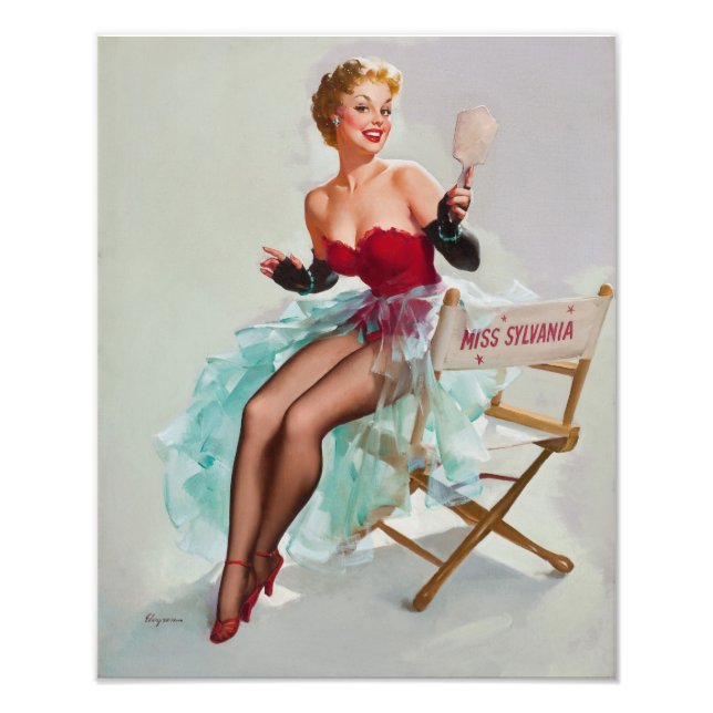 Miss Sylvania Pin-Up Girl Fototryck (Framsidan)