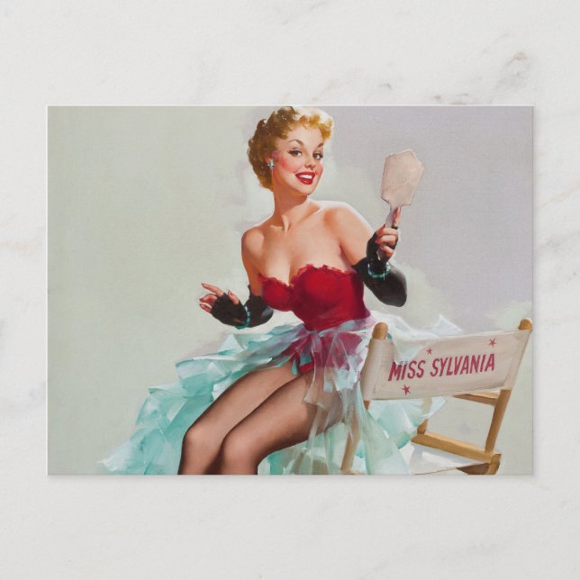 Miss Sylvania Pin-Up Girl Vykort (Framsida)