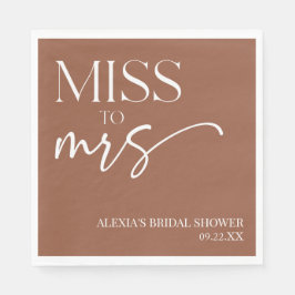 Miss till Brown Boho Bohemian Möhippa Pappersservett